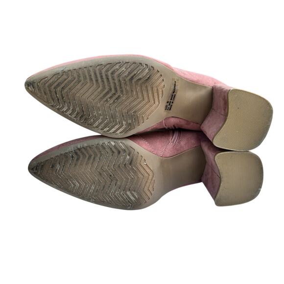 Charlotte Russe Mauve Suede Ankle Boots Size 8 Heeled Bootie - Picture 7 of 10